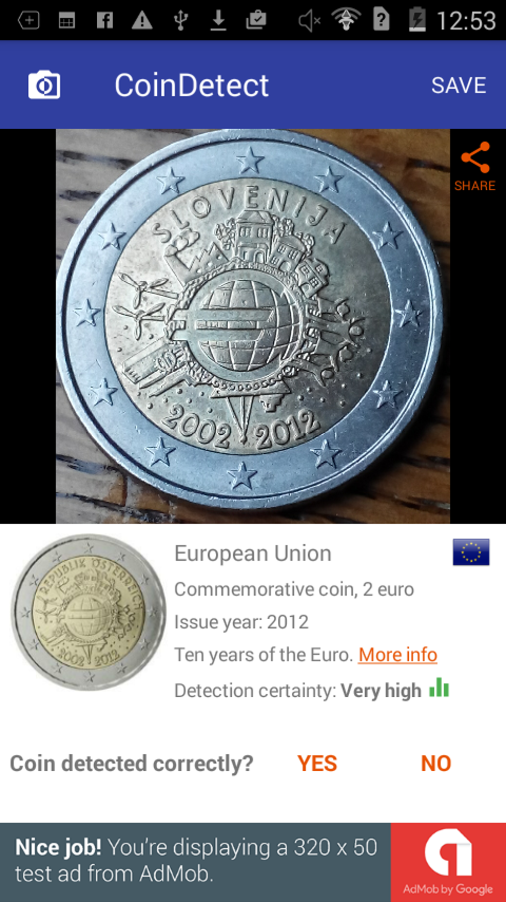 CoinDetect: Euro coin detector APK для Android — Скачать