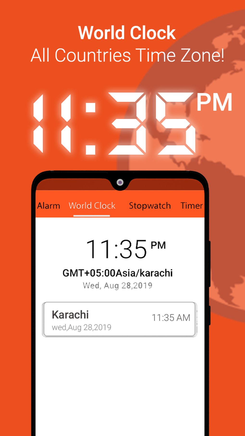 World Clock Live Time Date With Alarm Clock Para Android Download