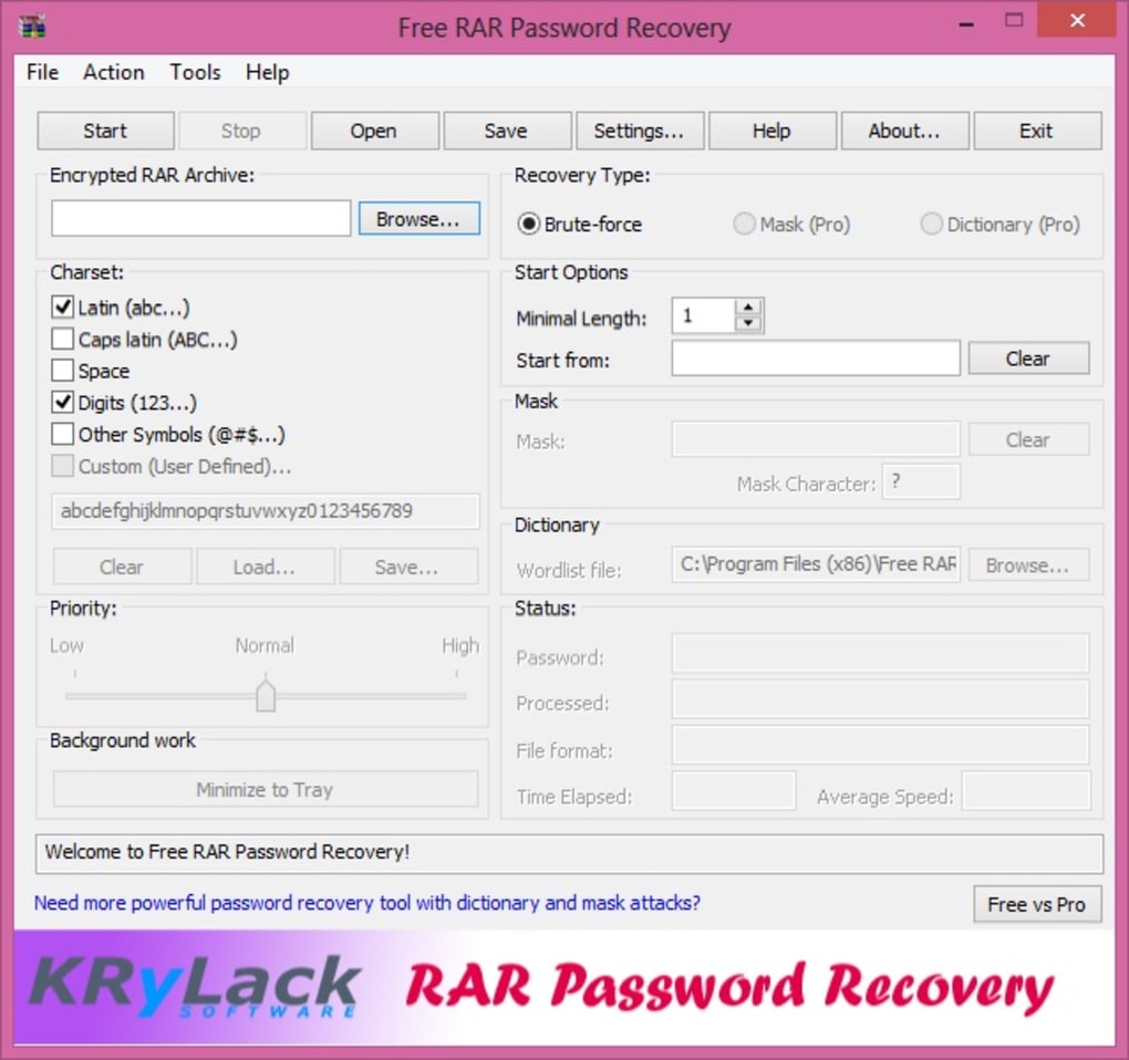 winrar password recovery with crack free download filehippo