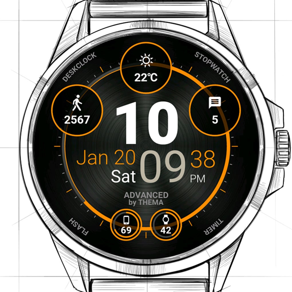 Advanced Watch Face Clock Widget APK для Android — Скачать