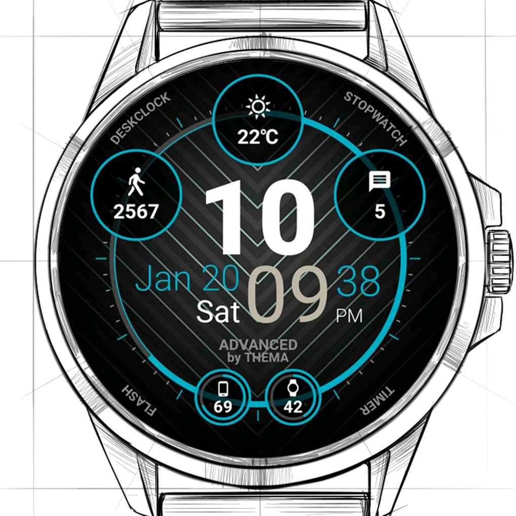 Advanced Watch Face Clock Widget APK для Android — Скачать