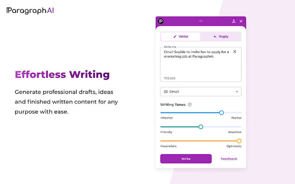 ParagraphAI - Write Better, Faster for Google Chrome - Extension Download