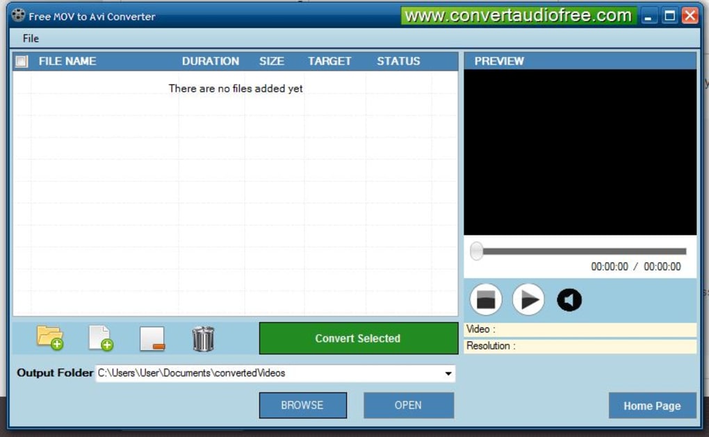 Convert video to avi 128x160 app