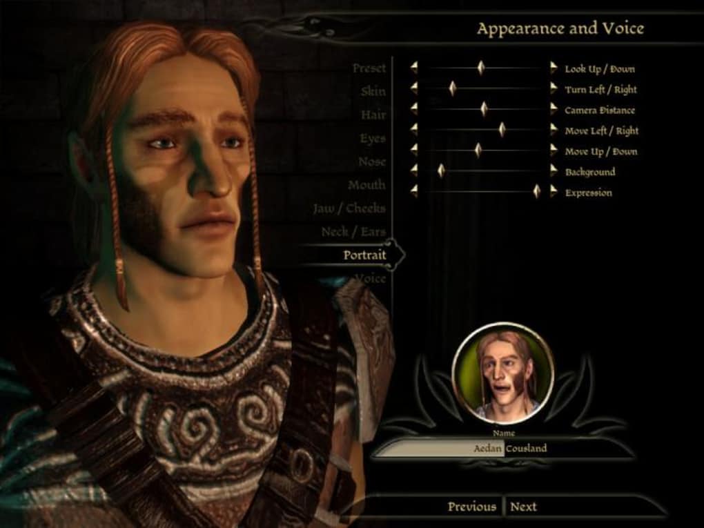 dragon age origins characters creation