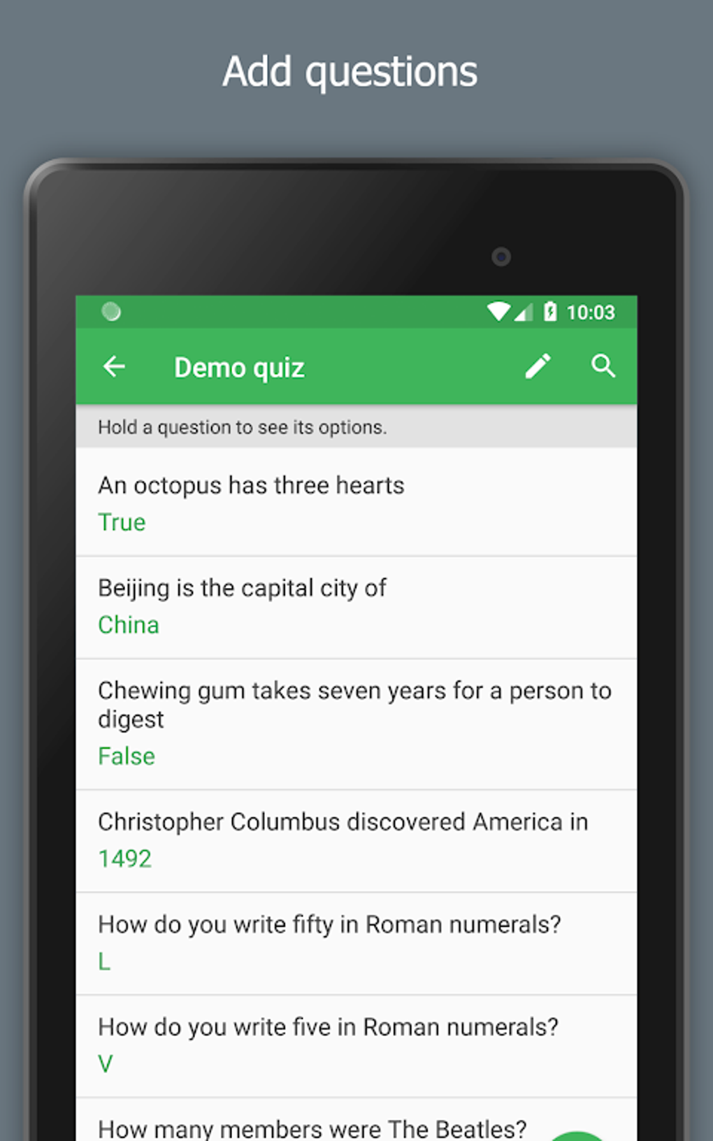 Quizzer (create quizzes and tests) APK for Android - Download