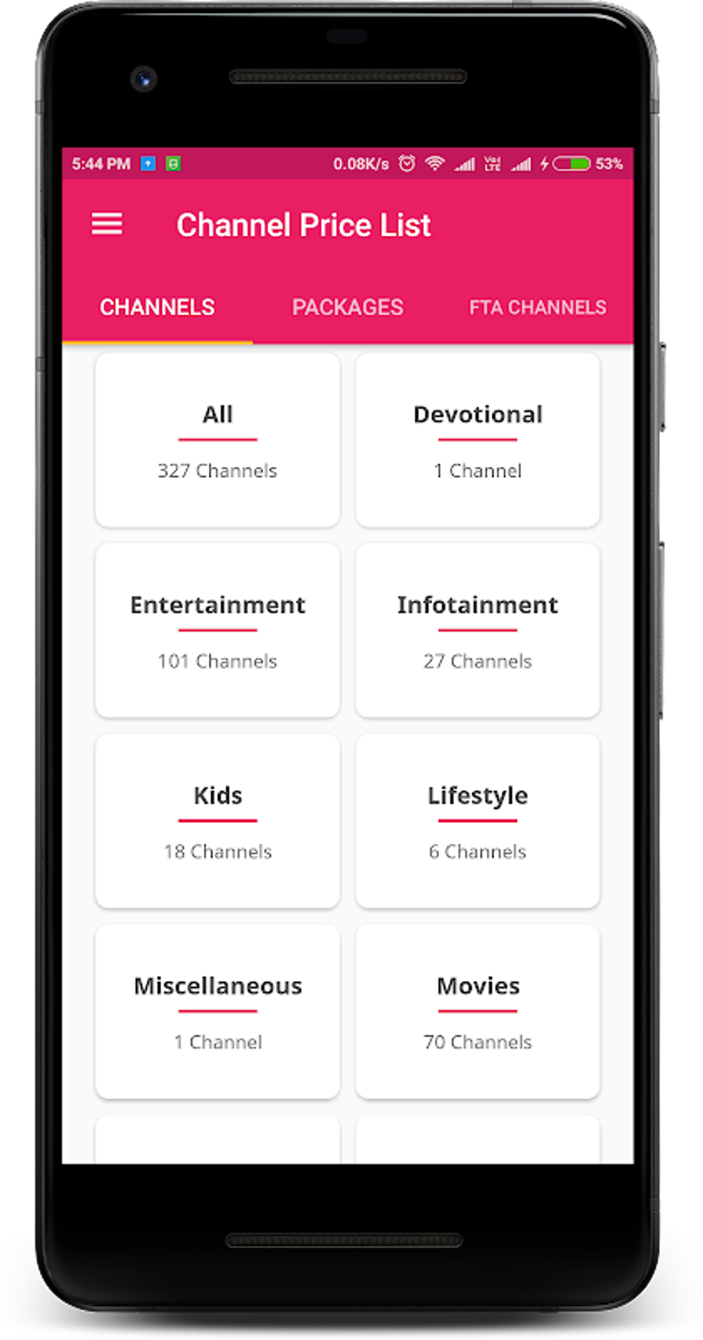 TRAI Channel Price List For DTH And Cable APK Para Android Download