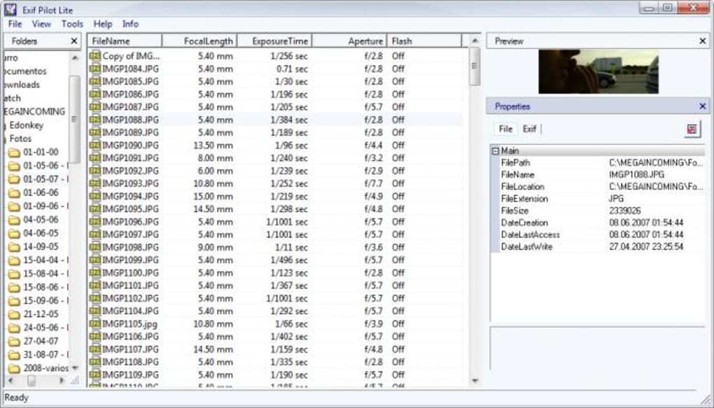 download the new Exif Pilot 6.20