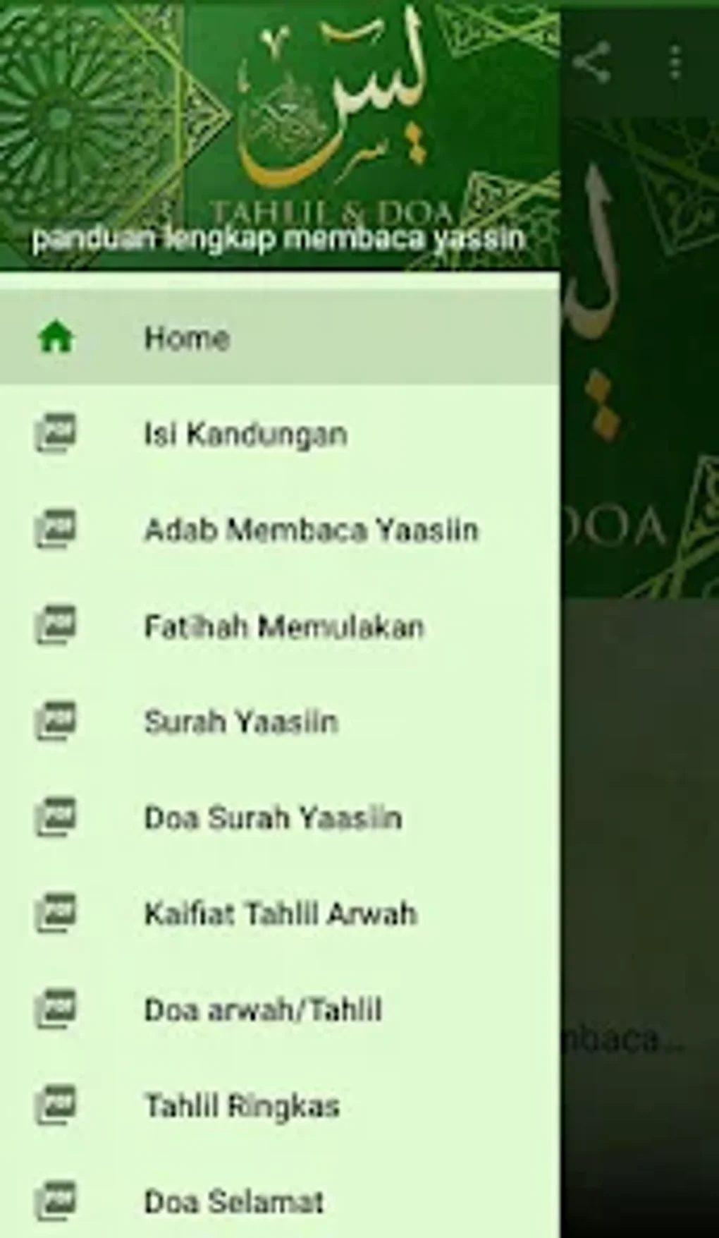Surah Yaasiin Tahlil Doa Android 
