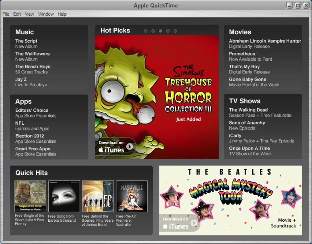 quicktime player free download for xp