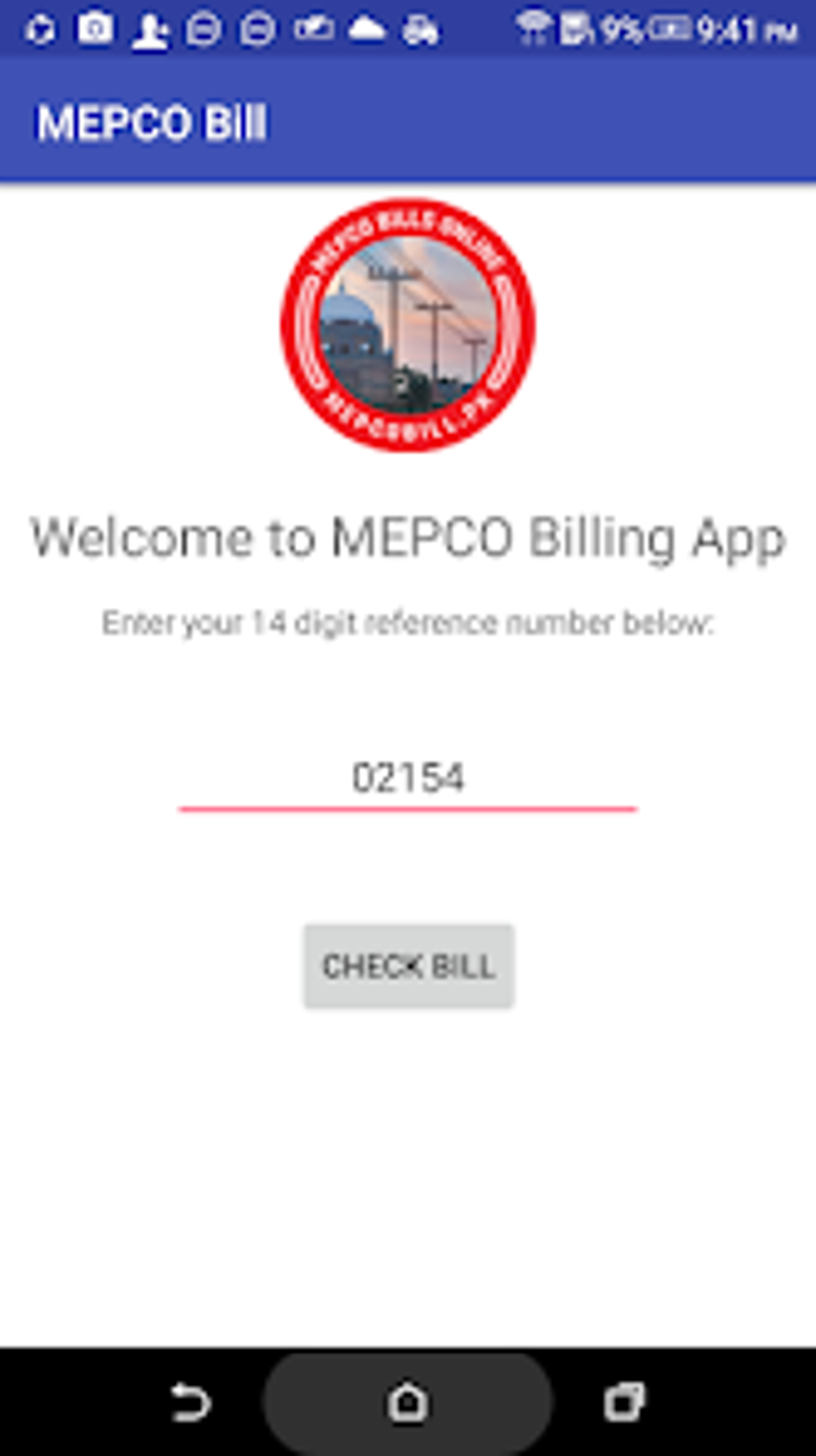 MEPCO Bill для Android — Скачать