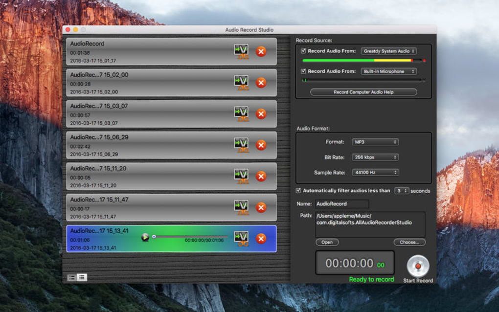 sound recording app for mac