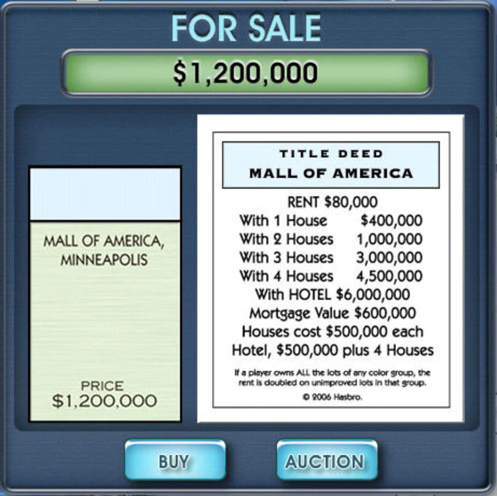 price of monopoly game