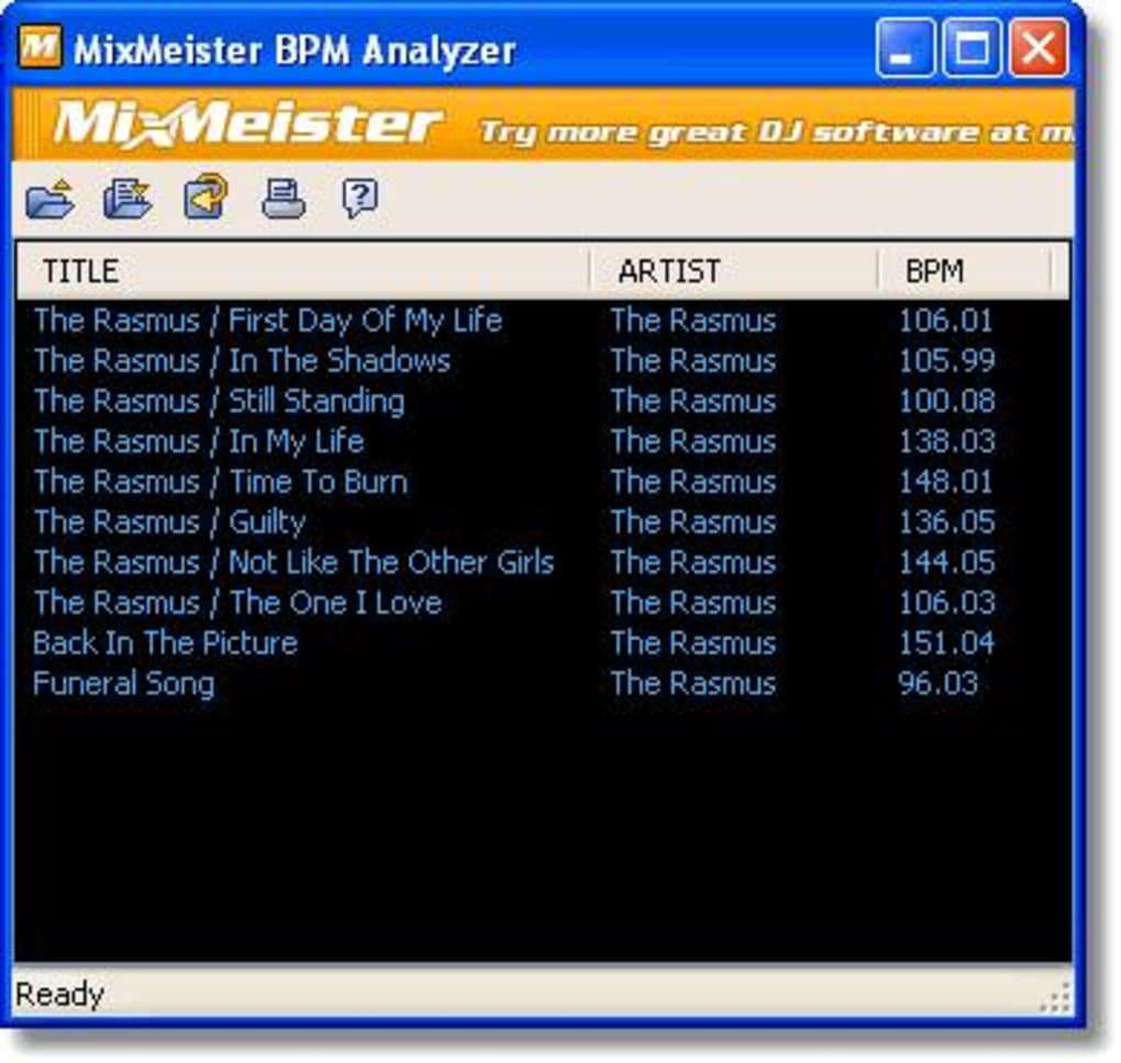 vedholdende buste Nogle gange nogle gange MixMeister BPM Analyzer - Download