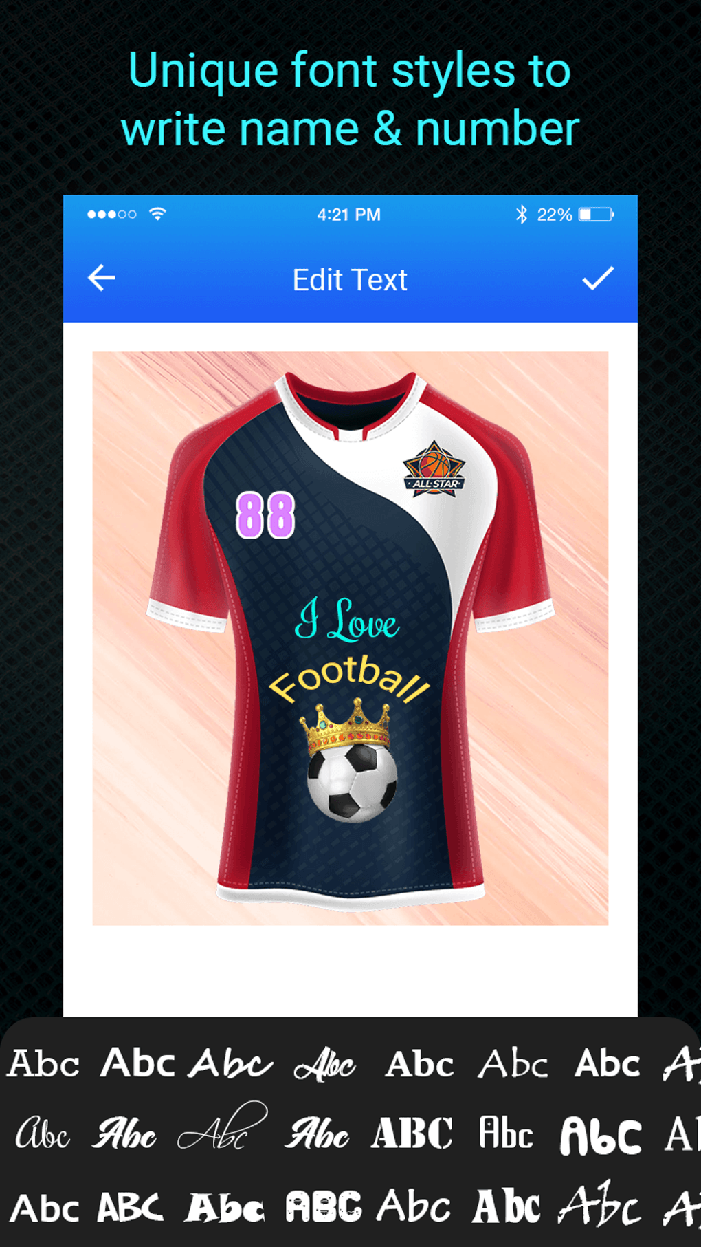 Soccer Jersey Designer for Android - Download