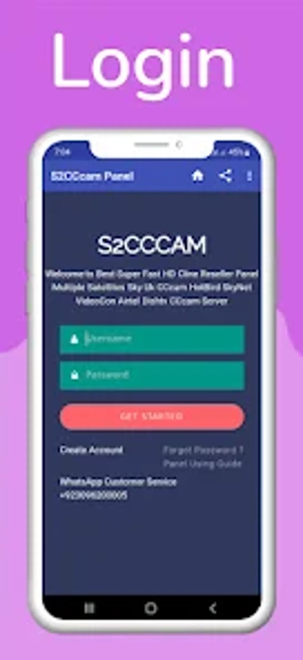 S2 CCcam VideoCon Cline Panel For Android Download