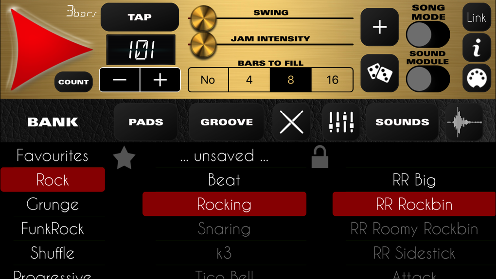 Rock Drum Machine Lite для iPhone — Скачать