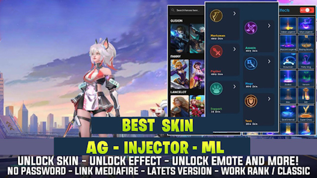 Ag Injector : Unlock Skins ml para Android - Descargar