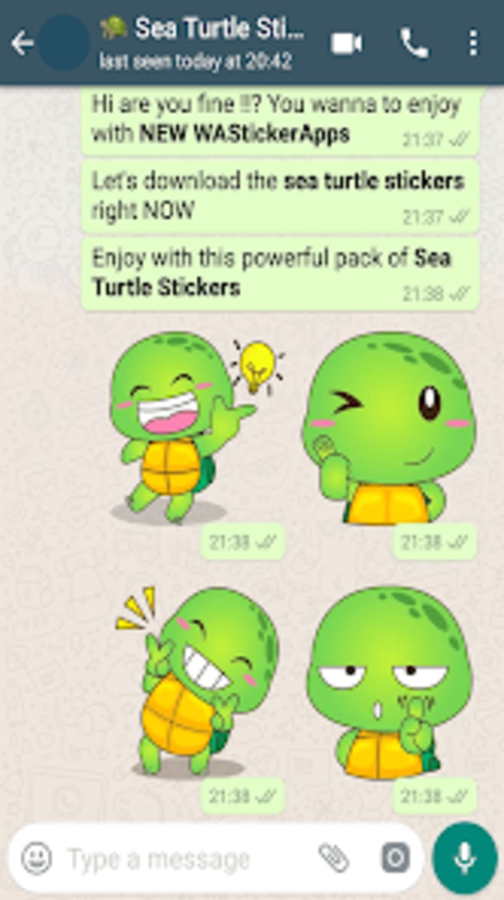 Sea Turtle Stickers สำหรับ Android - ดาวน์โหลด