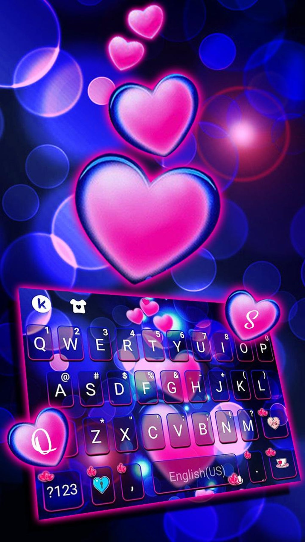 pink-glow-hearts-theme-for-android-download