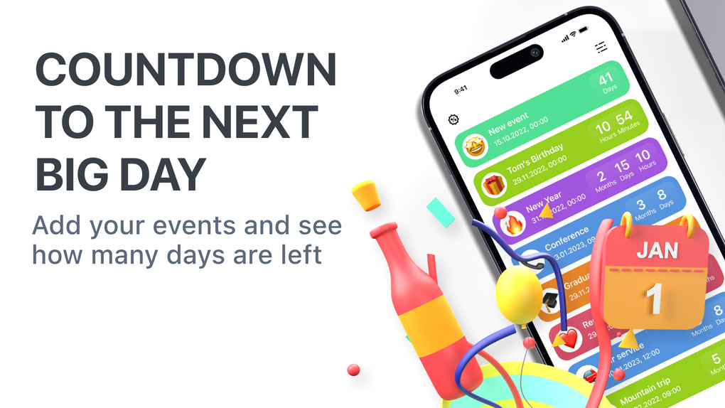 Countdown Date Timer Widget for iPhone - Download