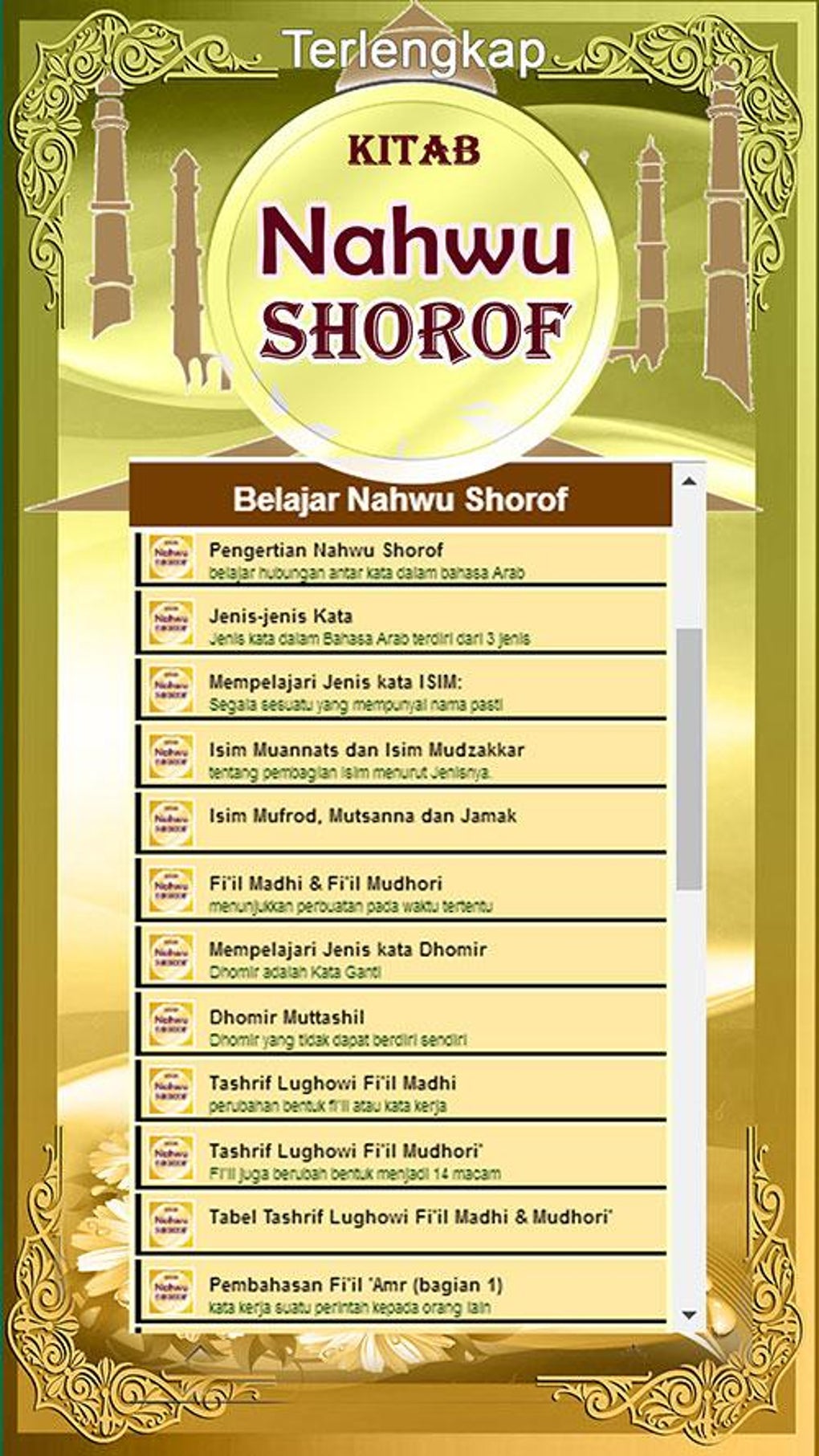 Ilmu Nahwu Shorof Terlengkap Para Android - Descargar