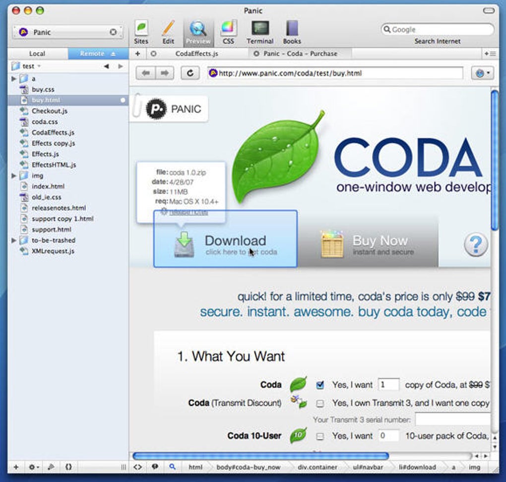 coda for mac free download