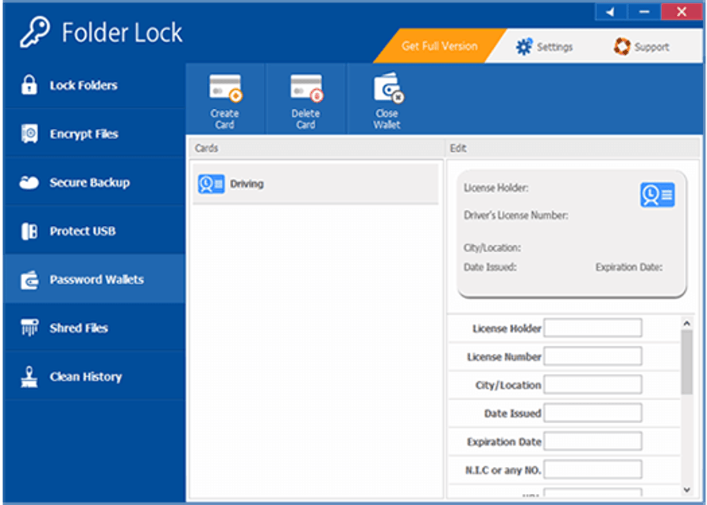 folder lock serial