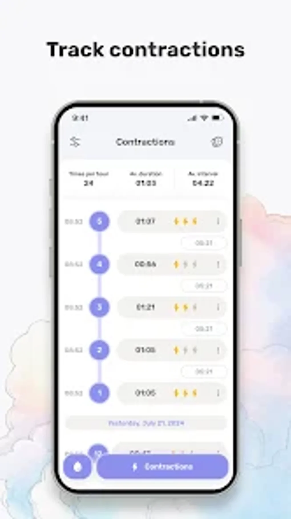 Android 용 Contraction Timer Pregnancy 다운로드