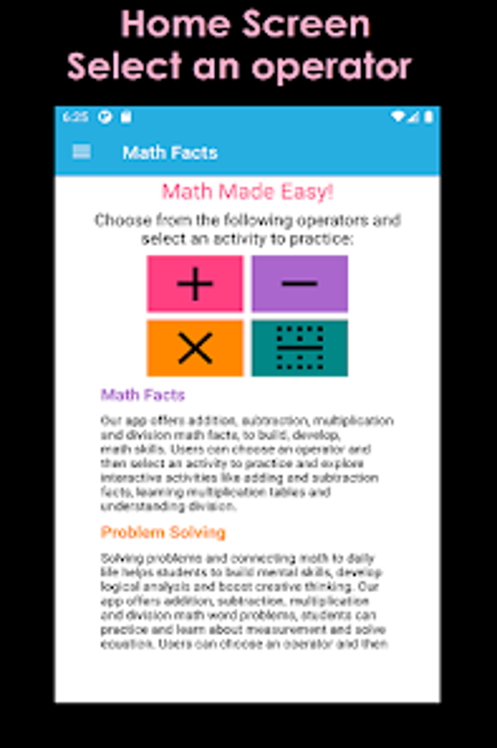 Math Facts Android 