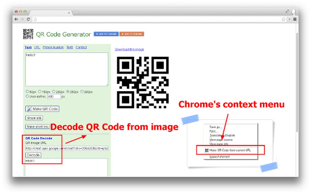 QR Code Maker And Decoder Google Chrome 