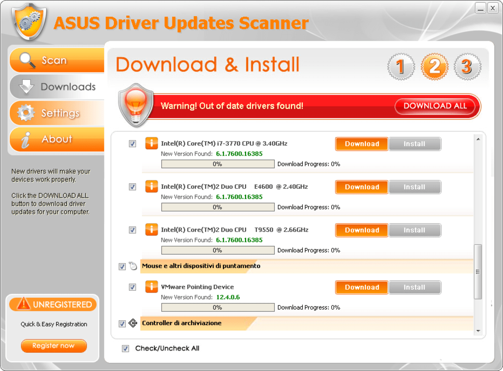 asus driver download