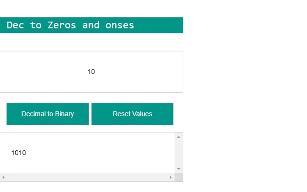 Dec-to-binary for Google Chrome - Extension Download