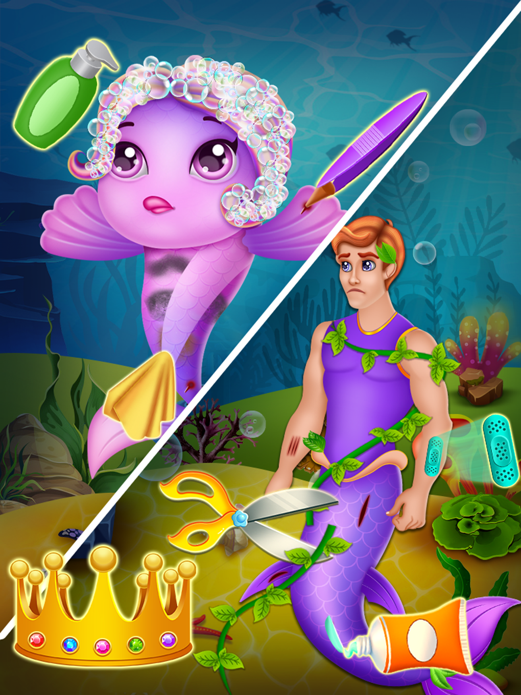 Pregnant mermaid mommy newborn babysitter game APK для Android — Скачать