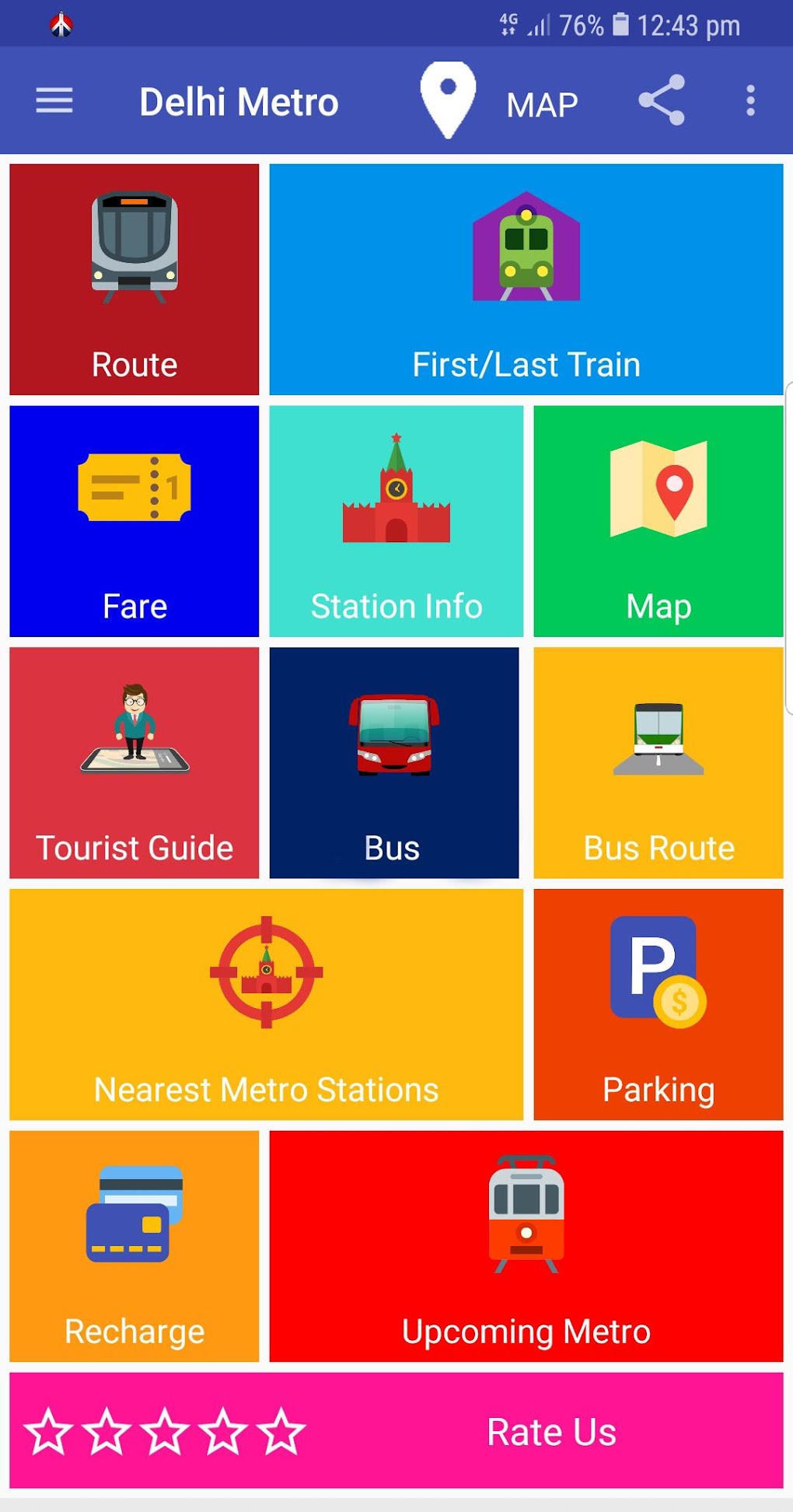 Delhi Metro Route Map And Fare Para Android Descargar