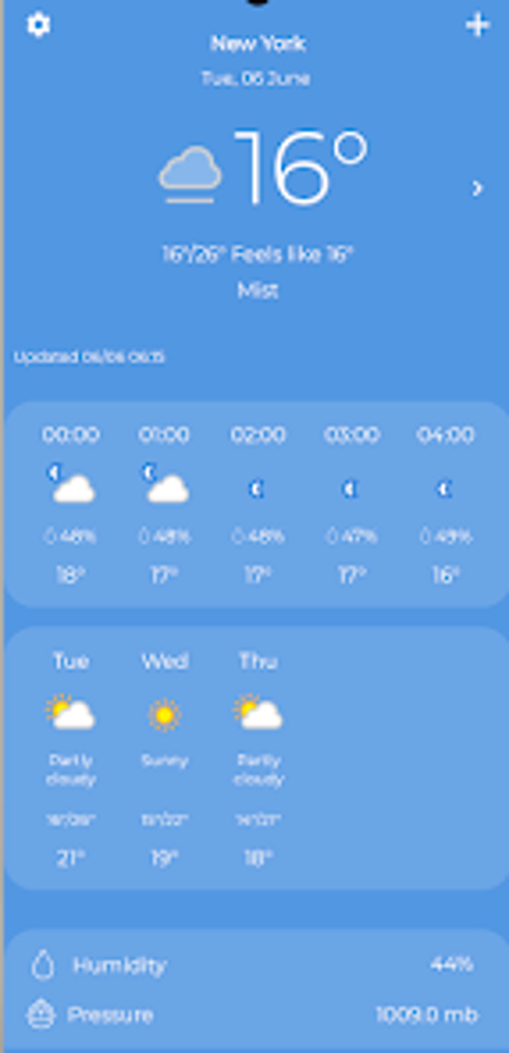 Android SUNWIN Weather Forecast App 