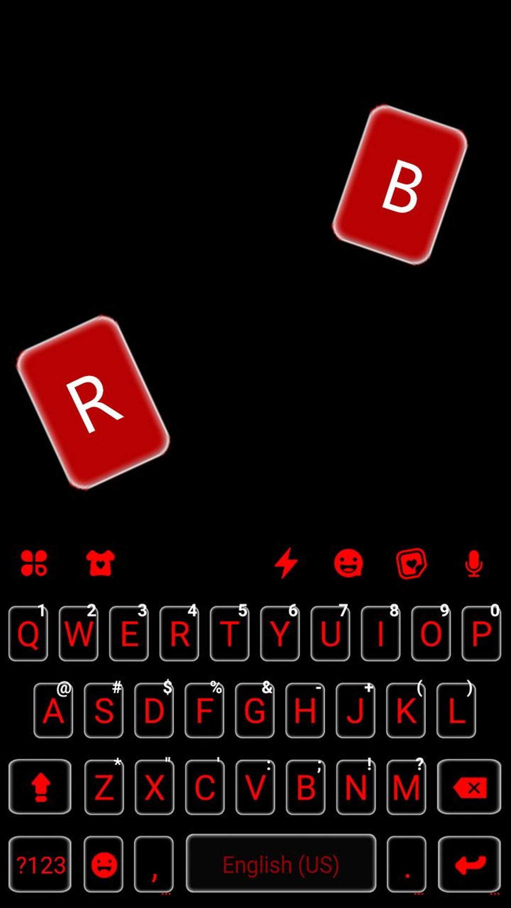 Cool Black Red Keyboard Theme APK для Android — Скачать