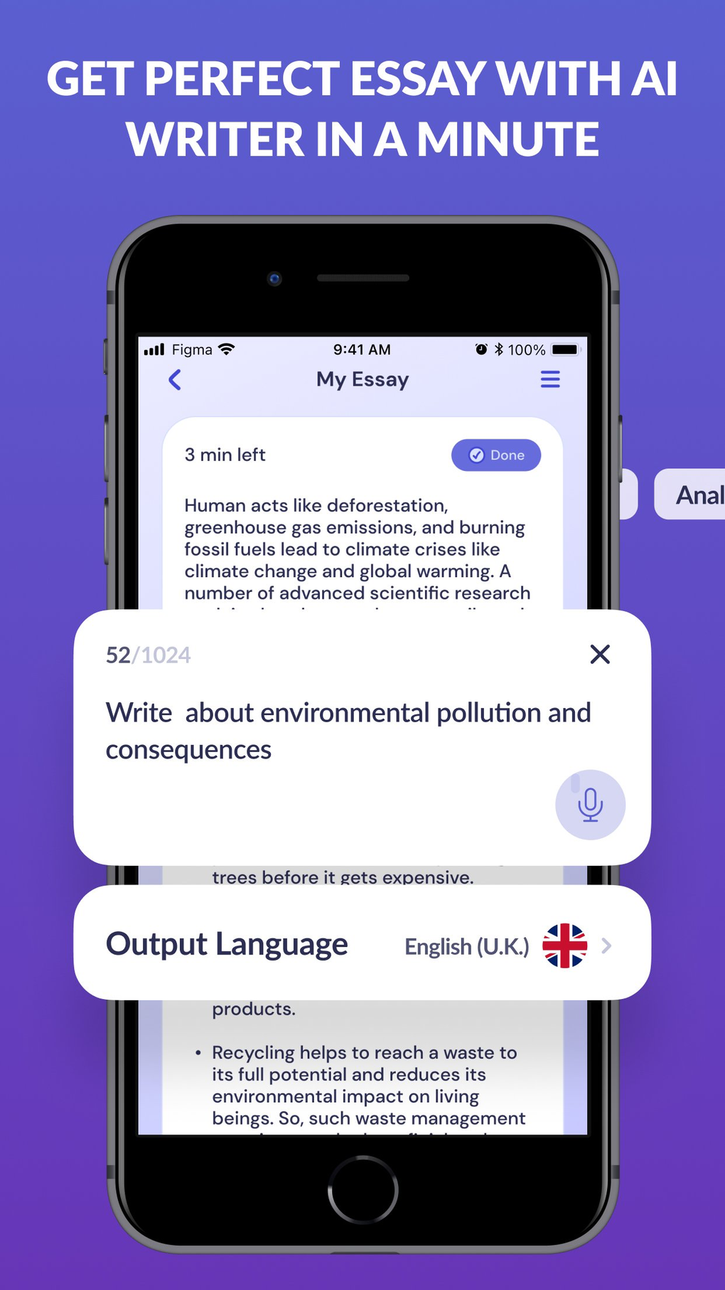 AI Essay Writing Assistant для iPhone — Скачать