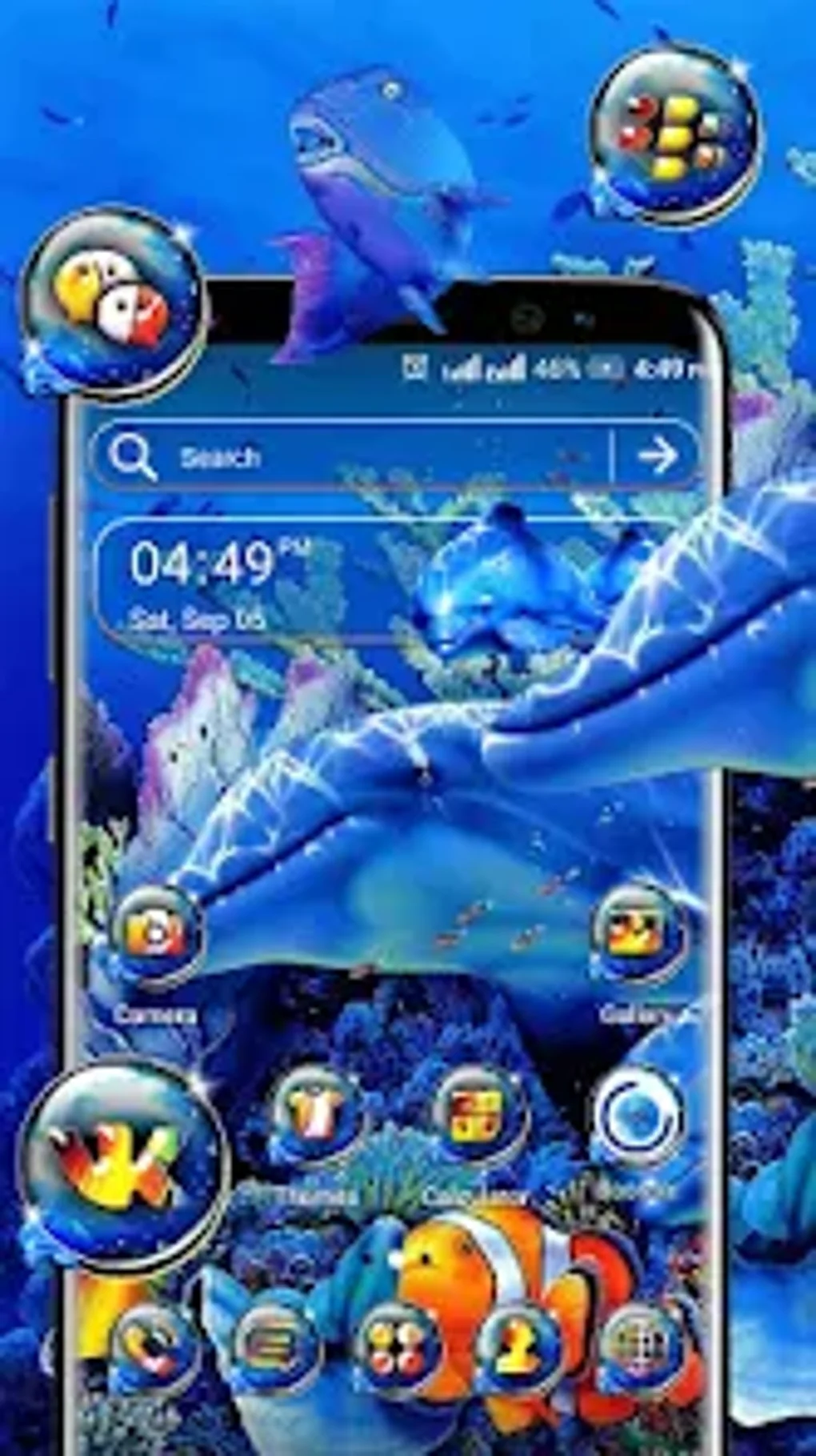 Blue Whale Theme لنظام Android - تنزيل