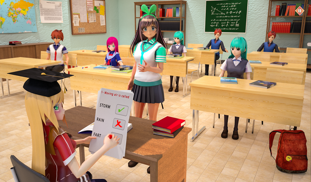 Virtual Anime Yandere Girls High School Life 3D APK pour Android