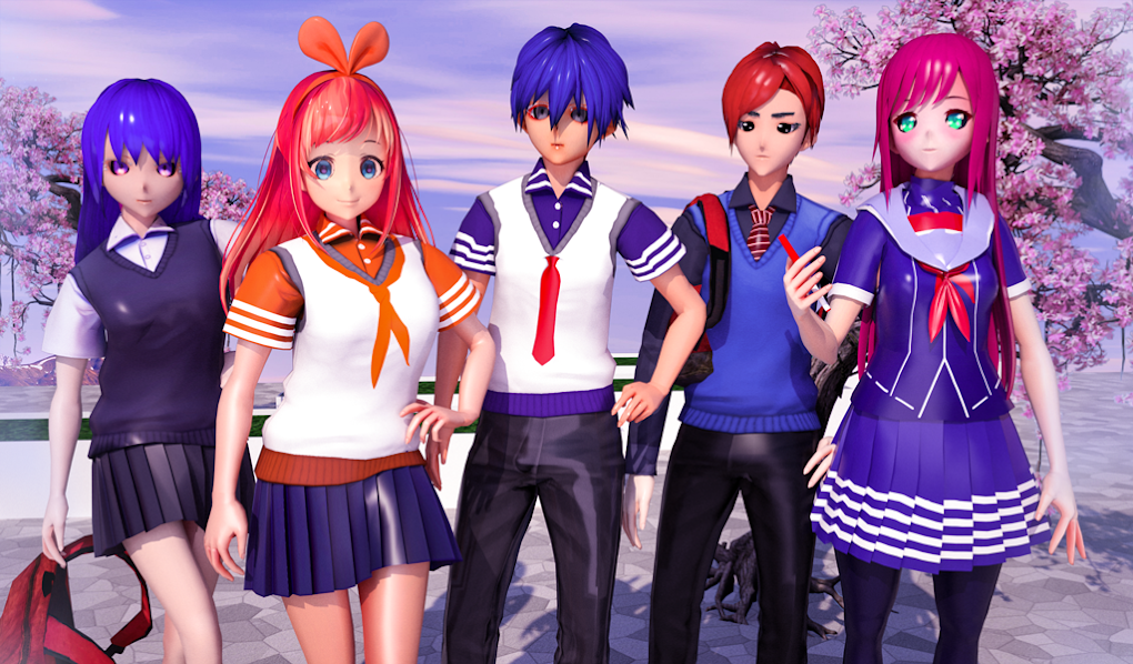 Virtual Anime Yandere Girls High School Life 3D APK pour Android