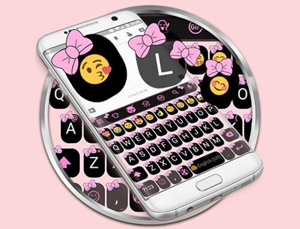 Emoji Keyboard Bow Pink Pastel APK для Android — Скачать