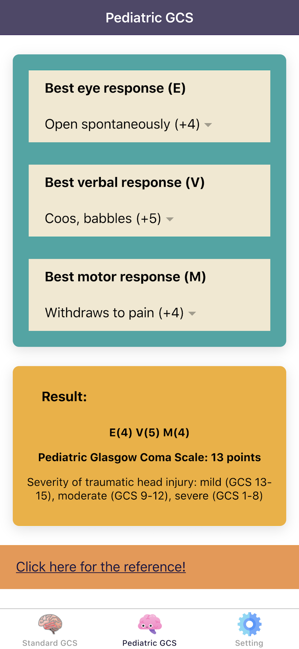 Glasgow Coma Scale GCS Score Android 