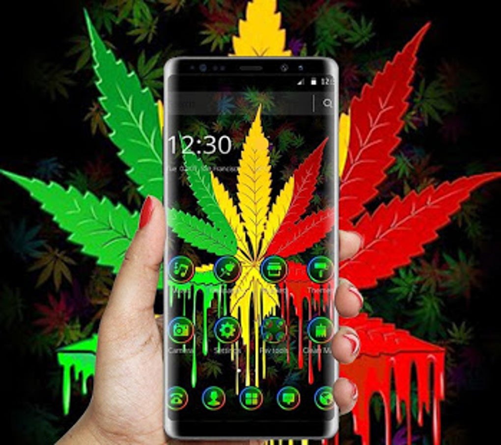 Colorful Weed Smoke Neon Theme for Android Download
