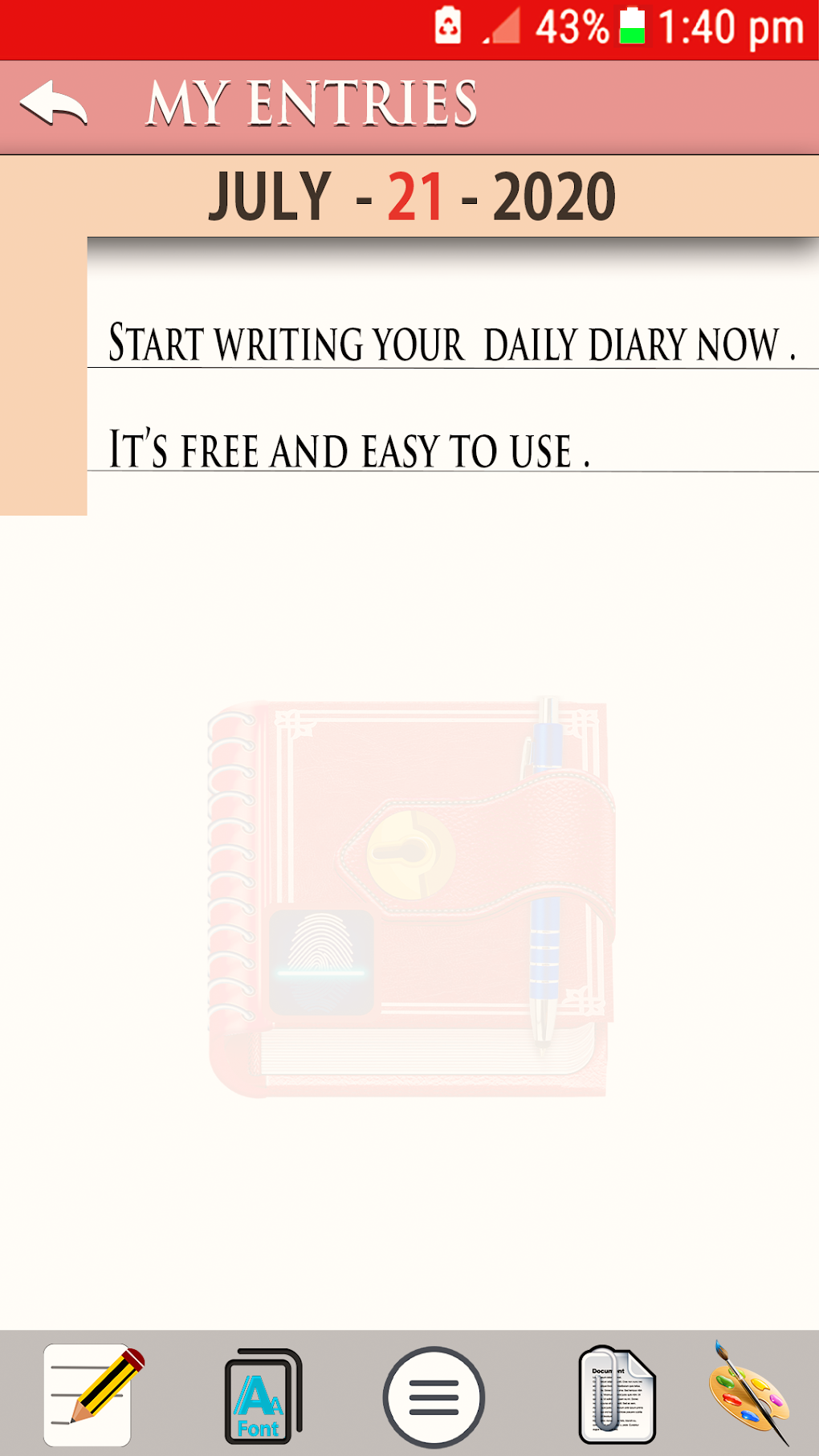 Daily Routine Diary Android 