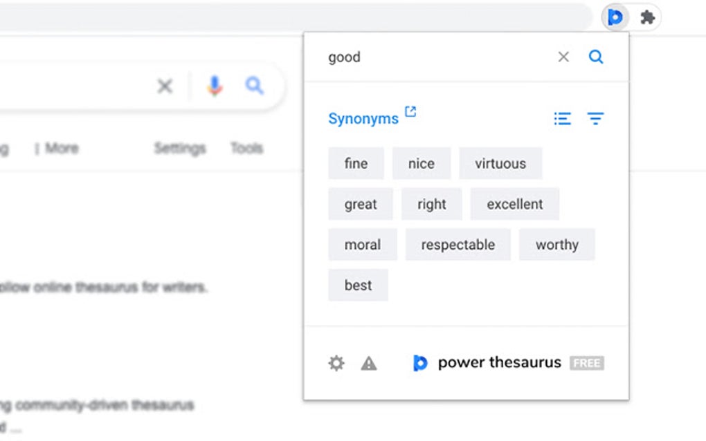 Power Thesaurus for Google Chrome Extension Download