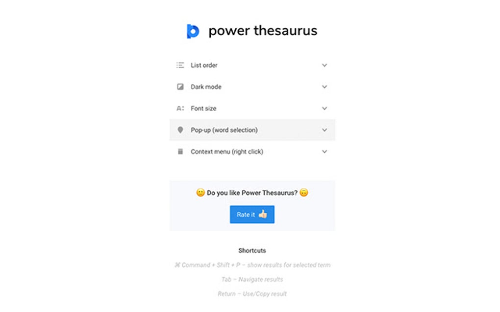 Power Thesaurus for Google Chrome Extension Download