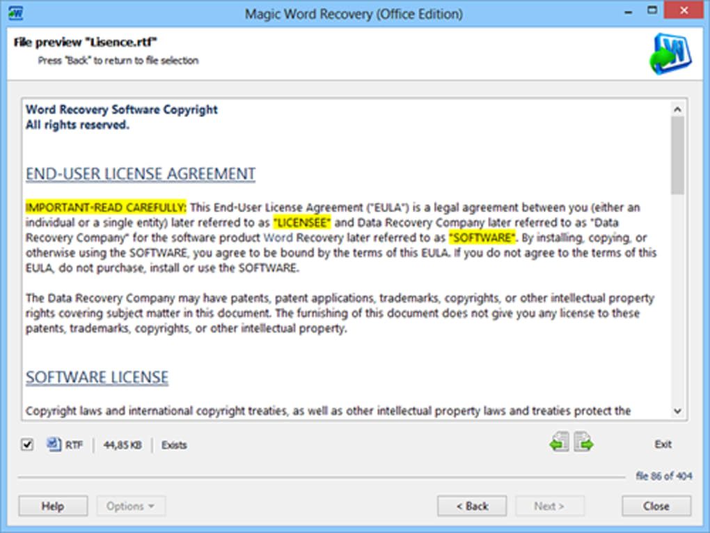 Magic Word Recovery 4.6 download the new version for windows