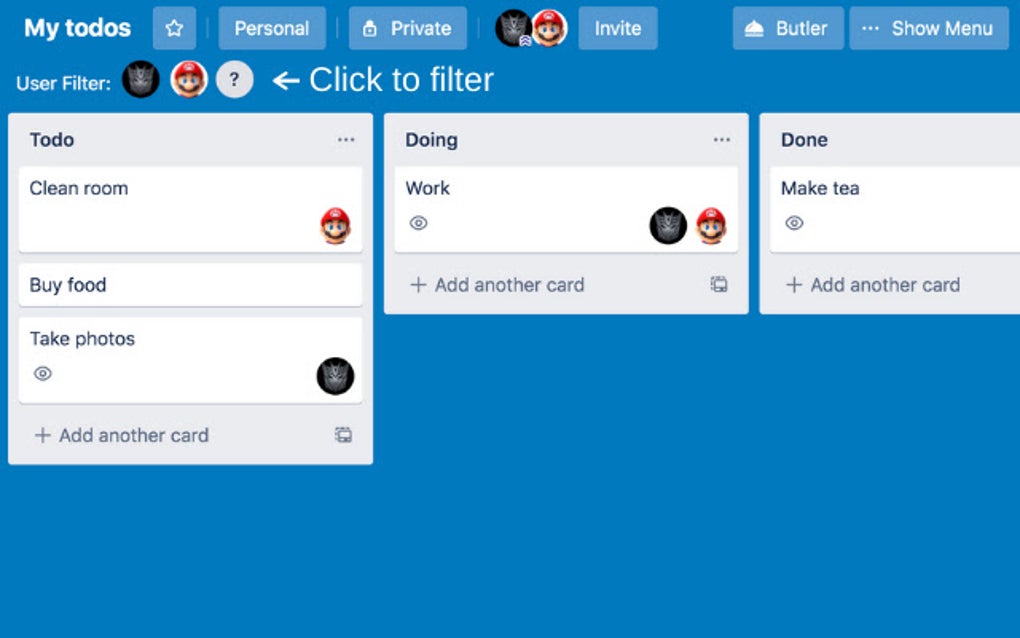 Trello User Filter Google Chrome 용 확장 프로그램 다운로드