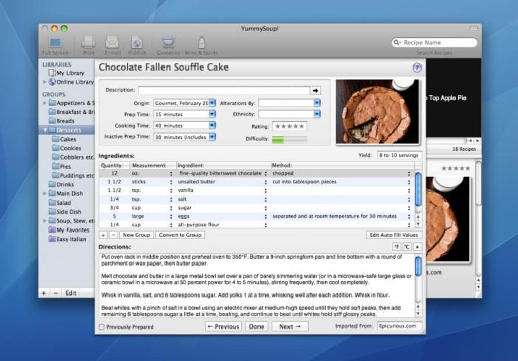 cookbook software for macs