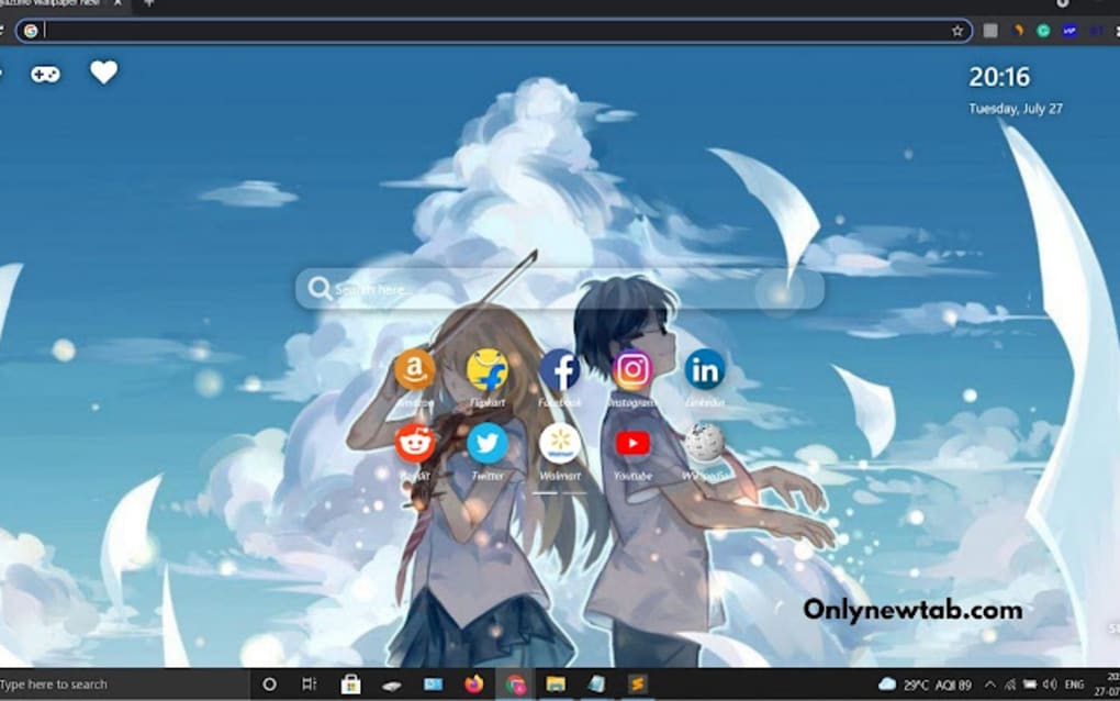 Kaori Miyazono Wallpaper New Tab Theme para Chrome - Descargar